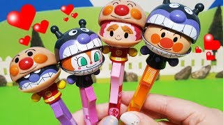 アンパンマン 幼児 おもちゃアニメ アンパンマンとバイキンマン ボールペン 誰が隠れているかな？ 誰かに変身するよ！かくれんぼ Toy Kids トイキッズ animation anpanman