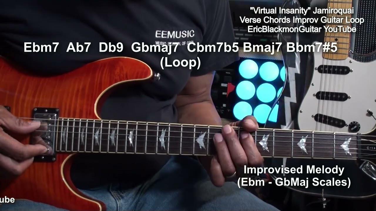 Jamiroquai VIRTUAL INSANITY Verse Chords Looper Pedal Cover @funkguitarguru