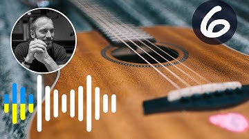 Tuning 6th low E string of acoustic guitar. Free sound effect.