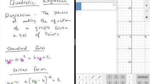 Quadratic Regression w Desmos