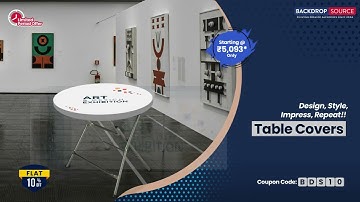 Custom Printed Table Covers – Elevate Your Exhibition Booth | BackdropSource India