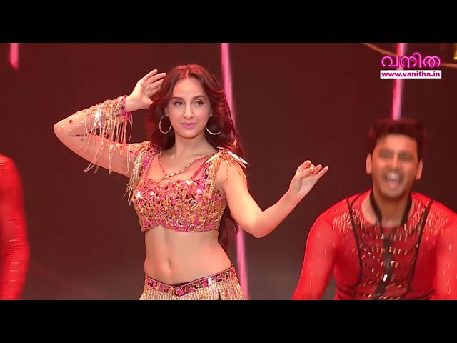 Dancing Queen NORA FATEHI glamorous Performance @ Vanitha Film Awards 2020 Part 26 class=