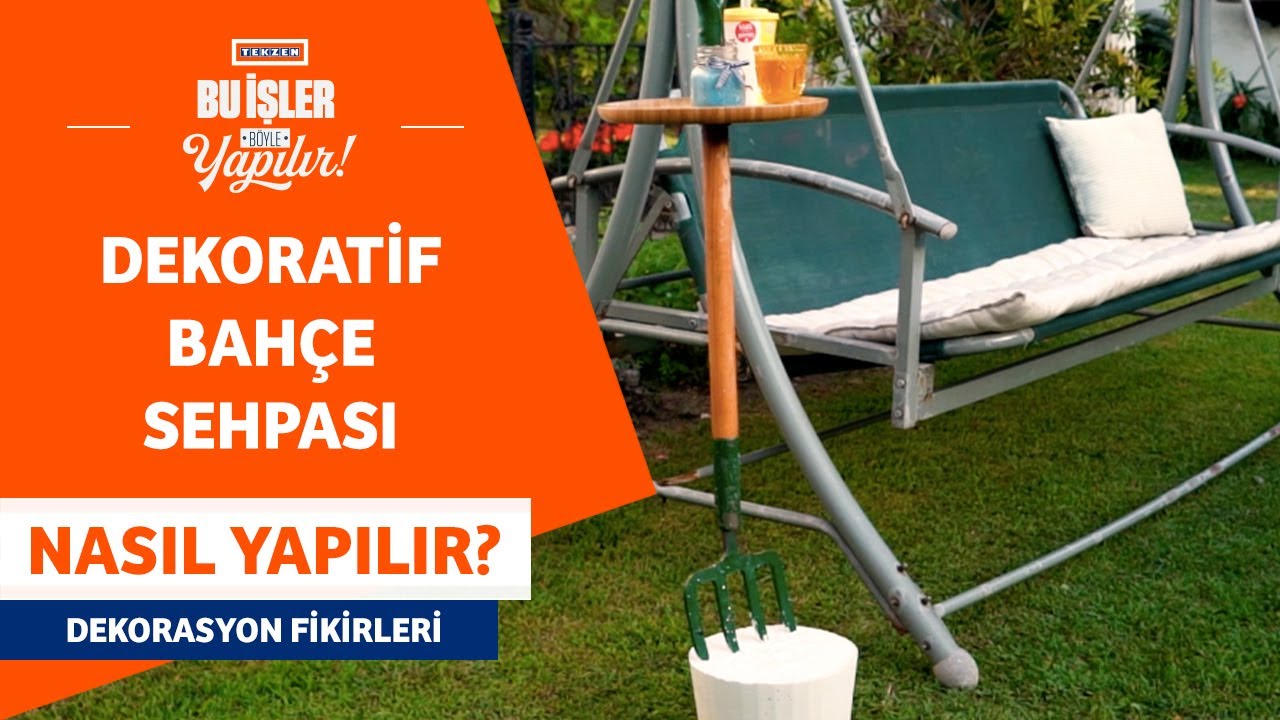 Dekoratif Bahçe Sehpası Yapımı - Tekzen