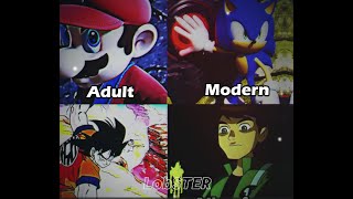 Mario vs Sonic vs Goku vs Ben 10 (ALL FORMS)