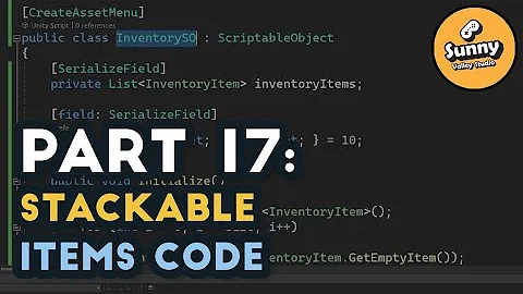 Stacking items code - Inventory System in Unity tutorial P17