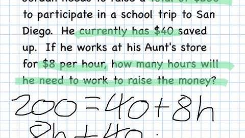 Modeling and Solving a Problem Using a Two-Step Equation