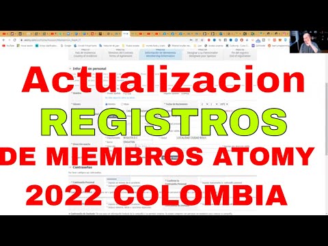 ?2022 ACTUALIZACION de registro personas Colombia - Atomy