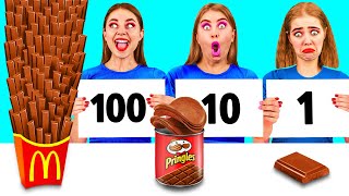 100 Layers of Food Challenge | Fantastic Food Hacks by TeenTeam Challenge