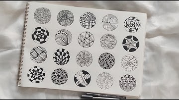 20 Easy zentangle Patterns || 20 mandala patterns || Doodle Patterns, Mandala Patterns