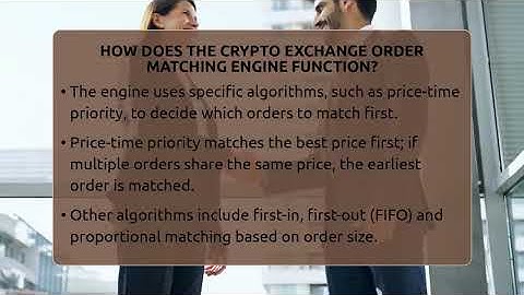 How Does The Crypto Exchange Order Matching Engine Function? - All About Crypto Exchanges