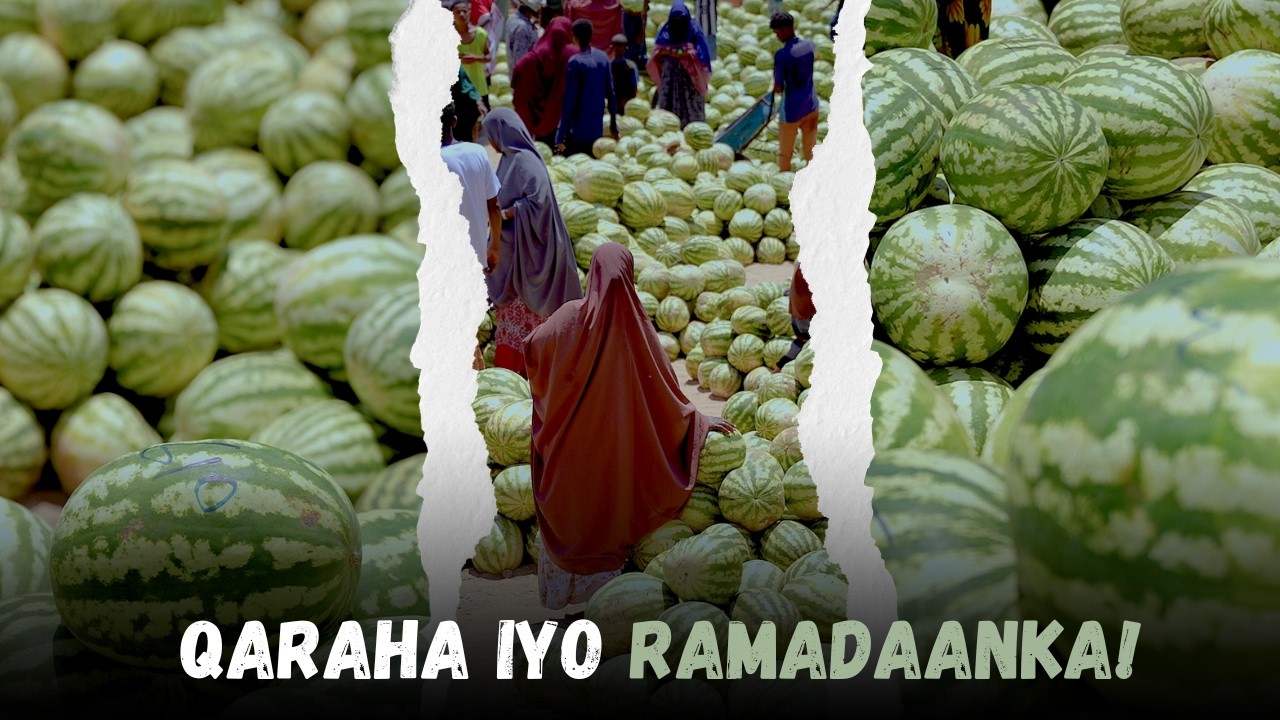 Sidan ayaa Qaraha loogu kala gataa suuqa Siinay ee magaalada Muqdisho, xilliga soon-qaadka .