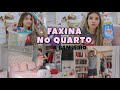 FAZENDO FAXINA COMPLETA no QUARTO e BANHEIRO e ORGANIZANDO | Shirley Soares