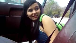 Cute Girl Pee On Road 