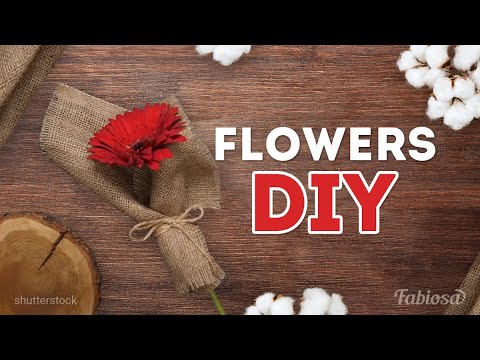 ゴージャスな花のDIY：プロのように1分で花を包む方法