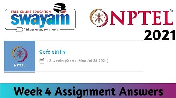 NPTEL Soft Skills Week 4 Assignment Answers || Right Answers