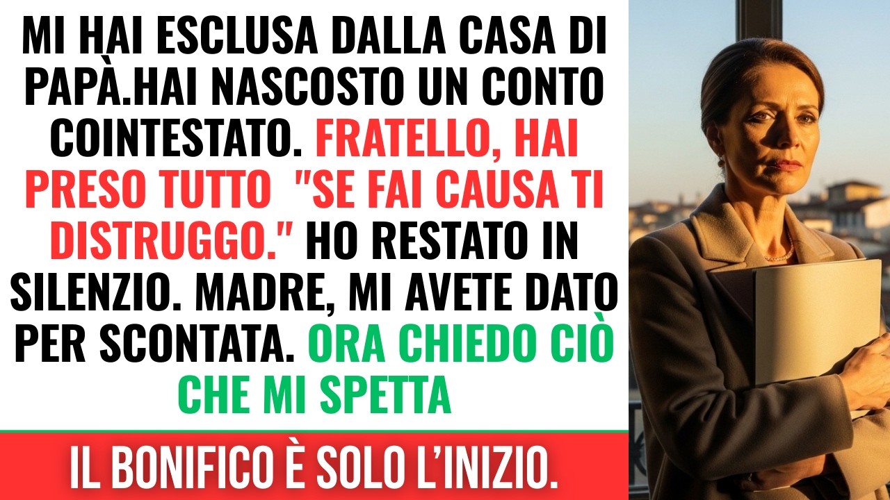 Mio padre ha lasciato tutto a mio fratello… ma quando ho scoperto il conto nascosto, ho detto basta