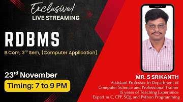 RDBMS, B.Com 3rd Sem, (Computer Application)
