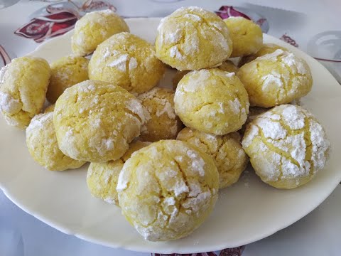 Видео: Мягкое и нежное лимонное печенье. Выпечка к чаю. Soft and tender lemon cookies. Baking for tea # 175