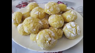 Мягкое и нежное лимонное печенье. Выпечка к чаю. Soft and tender lemon cookies. Baking for tea # 175