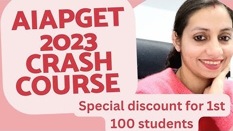 AIAPGET 2023 CRASH COURSE -  LATEST SYLLABUS PATTERN