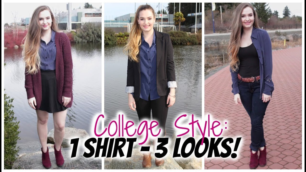 College Style 1 Shirt 3 Looks! YouTube