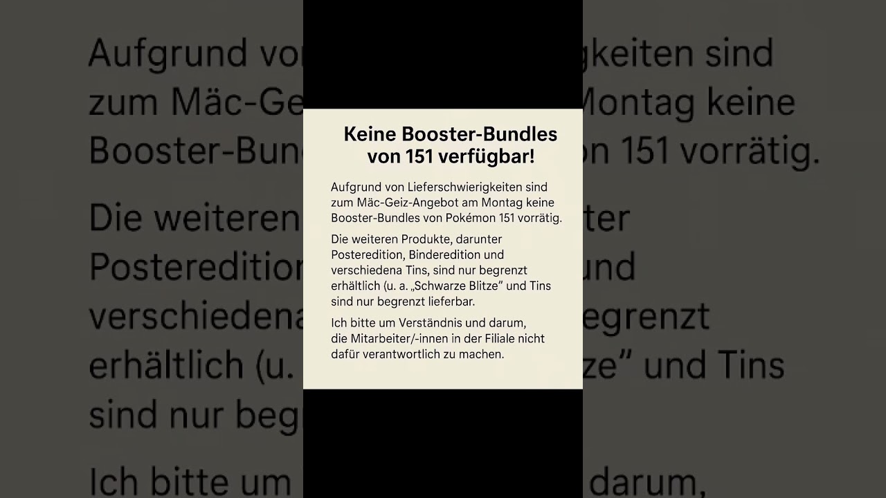 Lieferschwierigkeiten Mäc-Geiz Angebote ab dem 04.08.2025