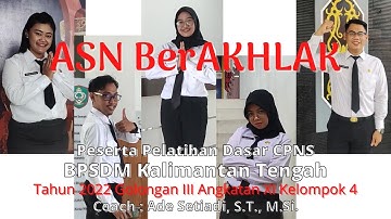 7 Core Values ASN Berakhlak - LATSAR BPSDM KALTENG 2022
