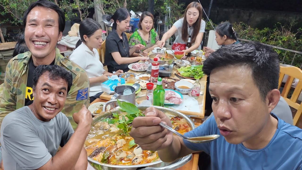 ชาบูยาใจคุณอันแน่ ตอนรับสาวสวยจากเมืองลำปาง คืนยาวไปครับ เปิดบาร์ลับวัยสูงอายุบ้านลุงเด่น