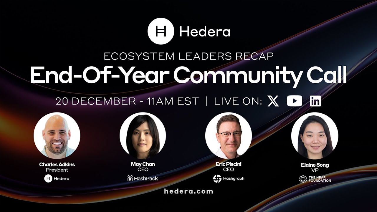 Hedera End of Year Community Call with Charles Adkins, Eric Piscini and  Elaine Song