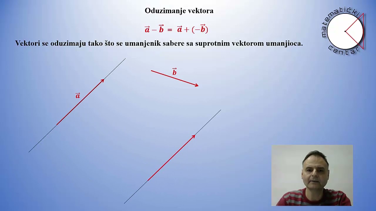 Oduzimanje vektora 6. razred