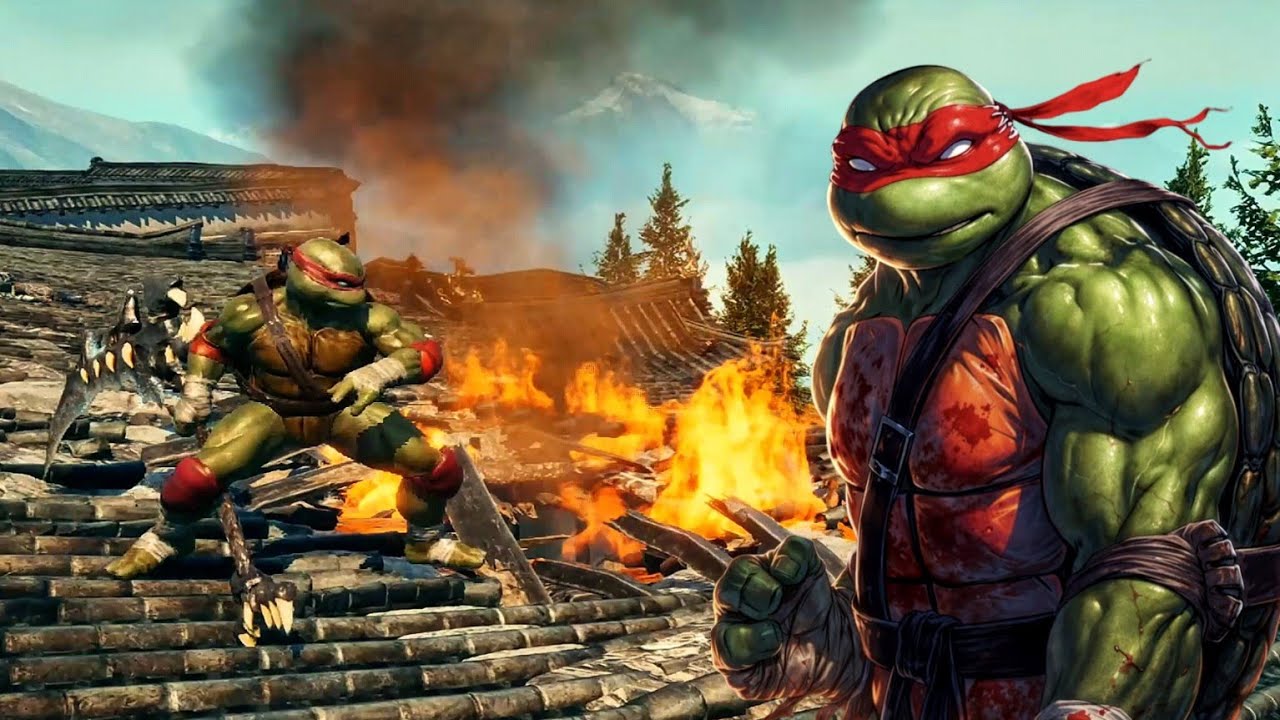 Raphael Vs Rash TMNT: Raphael Aggressive Brutal combat Gameplay