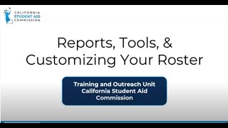 Reports, Tools, and Customizing Your Roster