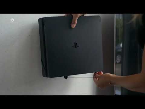 Display or hide PlayStation 4 Slim (PS4 Slim) on the wall in the Wall Mounts by FLOATING GRIP®