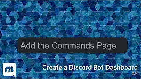 Add the Commands Page - Discord Bot Dashboard #8