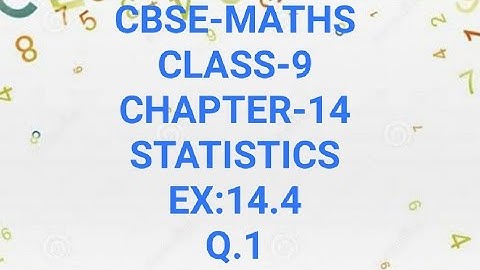 CBSE-MATHS|CLASS-9|CHAPTER -14|STATISTICS|EX :14.4|Q :1|in Malayalam|MJ ACADEMY|