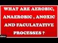 Aerobic, Anaerobic, Anoxic & Facultative processes