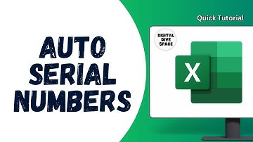 How to Insert Serial Number Automatically in Excel