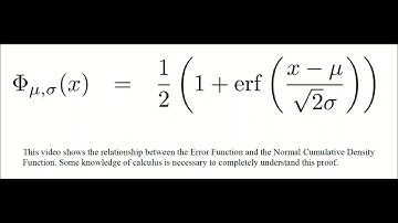 Error Function and its Relationship with the Normal Cumulative Density Function