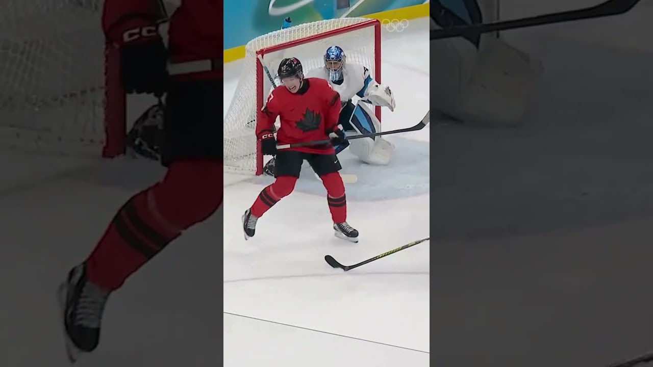 THE winning goal!Nathan MacKinnon scores, and Canada is through to the men&rsquo;s ice hockey final! 👏