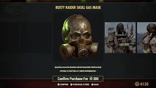 Fallout 76 back and on sale: scabber bundle, revolutionary bundle.
plague rider pa skin, spring classic western elm trees, brambles,
duster, ...