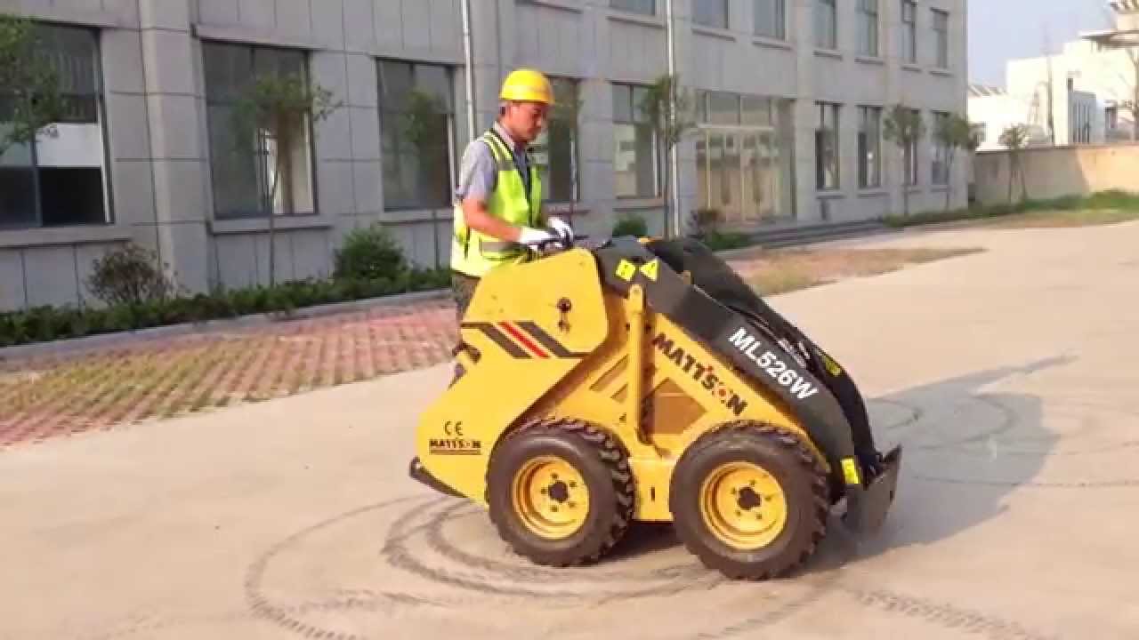 Wheel type SHK mini loader operate showing - YouTube
