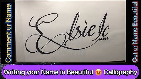 Elsie IC Name Signature Calligraphy | How to Draw |  #mybloopers #asmr #shorts #tiktok #Elsie
