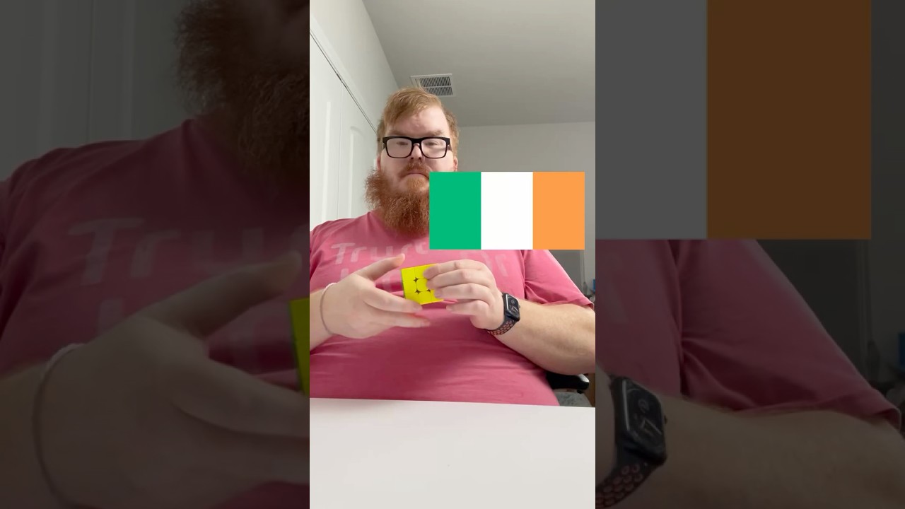 Ireland Flag Made From Rubik’s Cubes