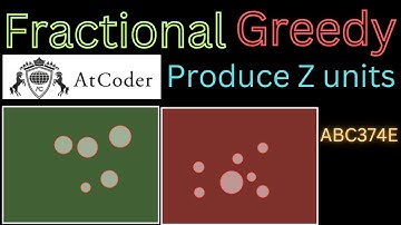 Fractional Greedy with a Twist ft. Atcoder ABC374E Sensor Optimization Dilemma 2