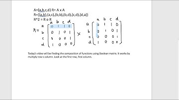Composition of Functions Boolean Matrix Discrete Mathematics