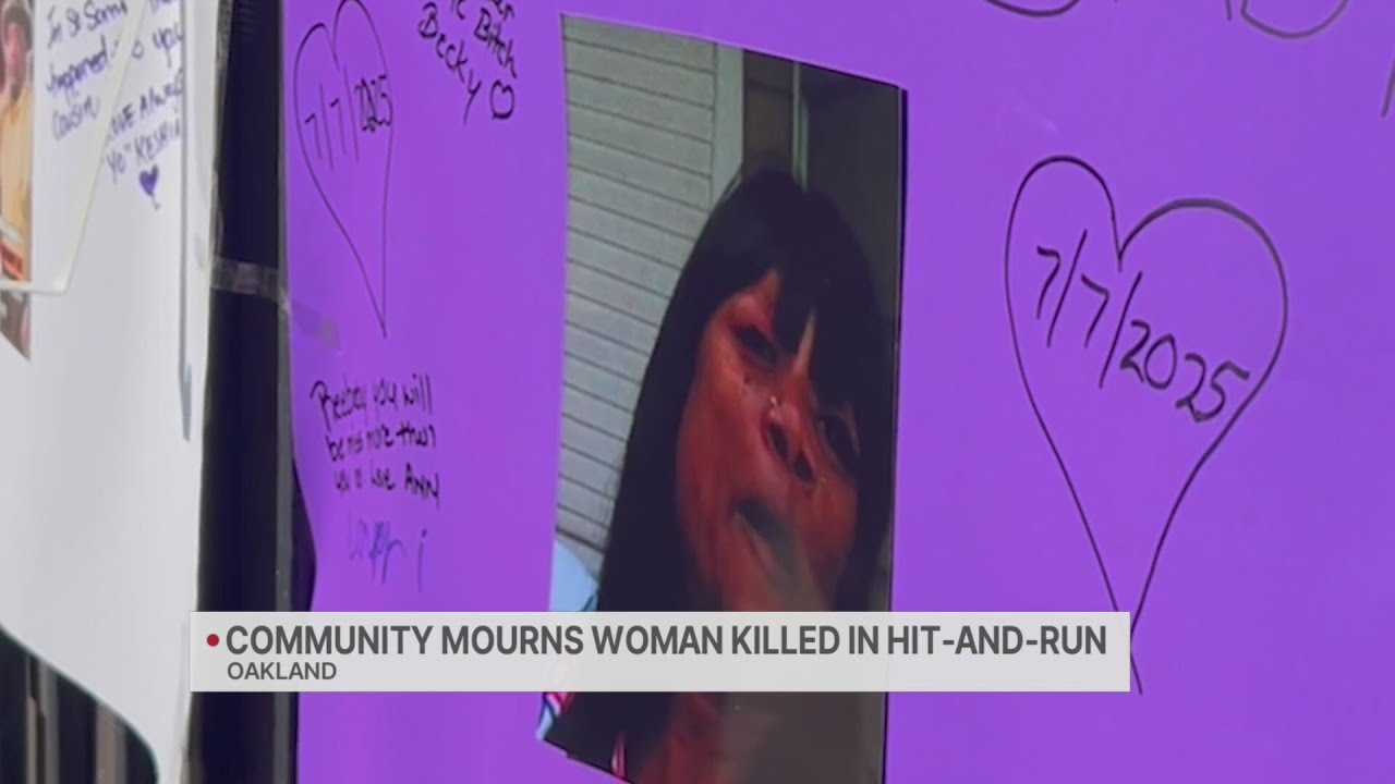 Oakland community mourns woman killed in hit-and-run - YouTube
