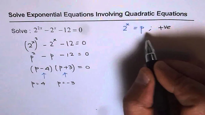 22 Solve Exponential Equations in Quadratic Form - EDEXCEL - GCSE - SAT