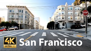 Driving around downtown San Francisco, California, USA, 4k.