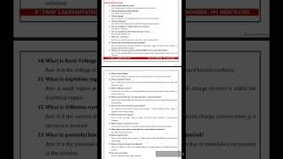Viva questions for semiconductor forward/ reverse bias diode