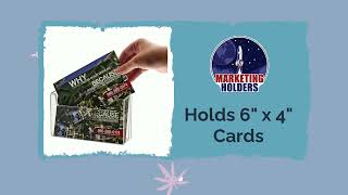 Wall Single Pocket Postcard Holder for 6 W Advertising Literature marketingholders3264